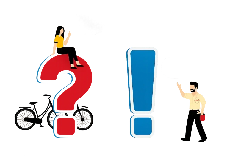 Fahrrad vor der Reinigung